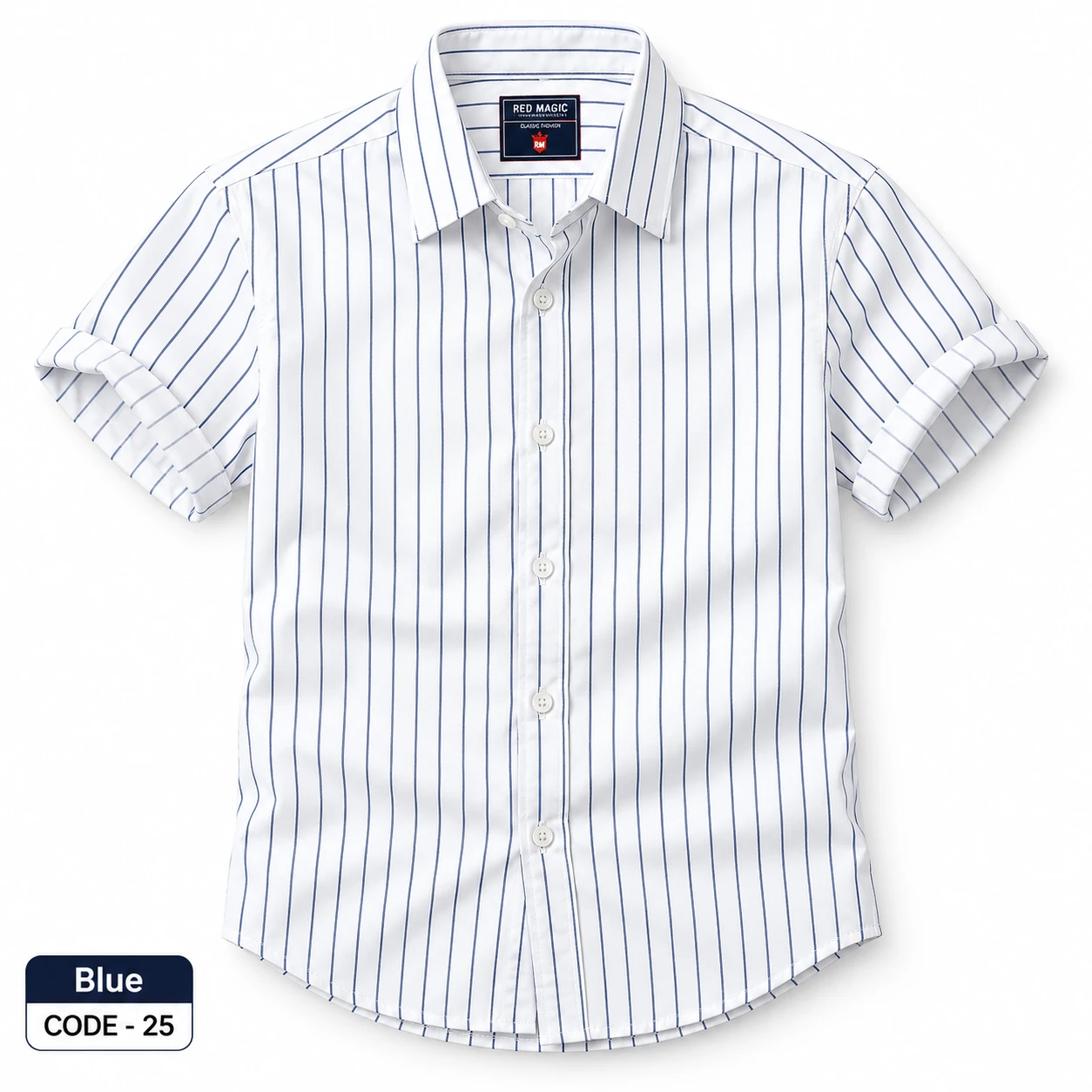 Pretty lining casual full hand blue  shirt - PRT 25