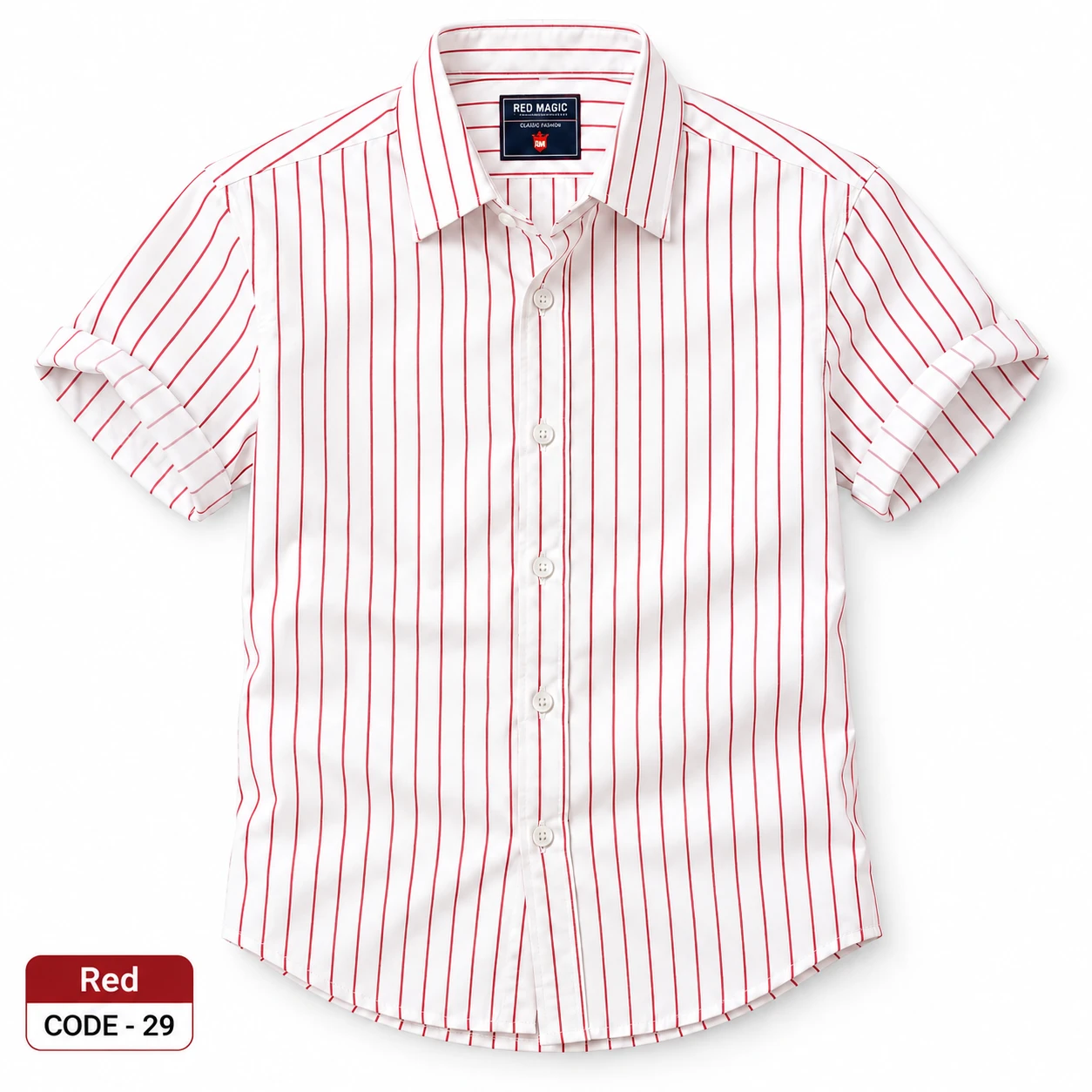 Pretty lining casual full hand red shirt - PRT 29