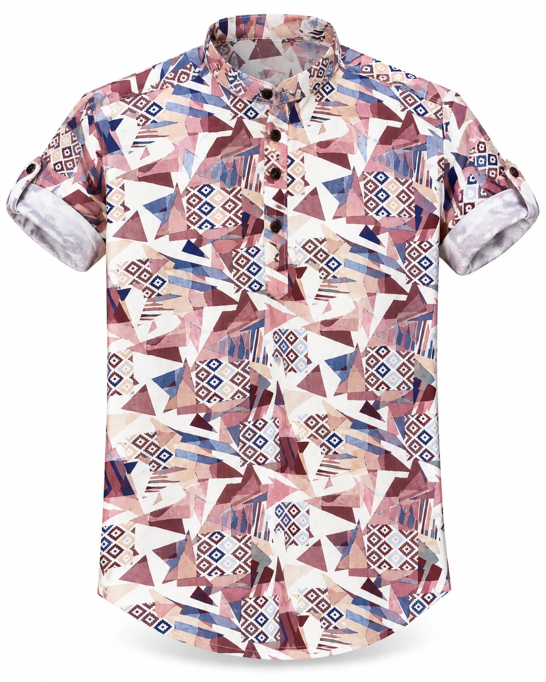 Trendy casual men's  pink kurta-PRT 64
