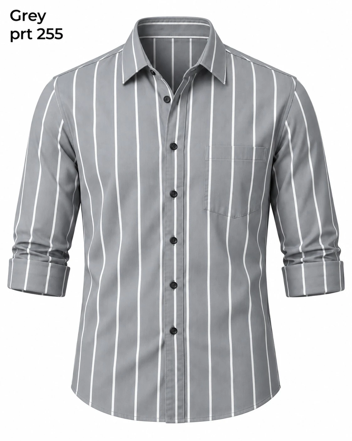Casual printed grey  shirt full sleeve -PRT 255