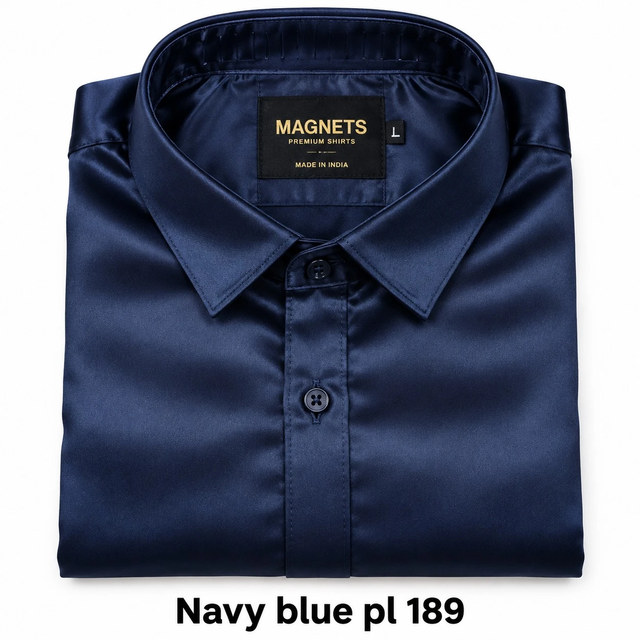 Casual plain navy blue  shirt -pl 189