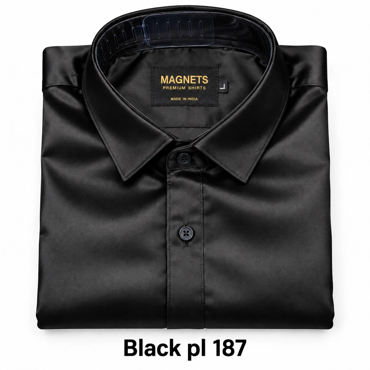 Casual plain black  shirt -pl  187