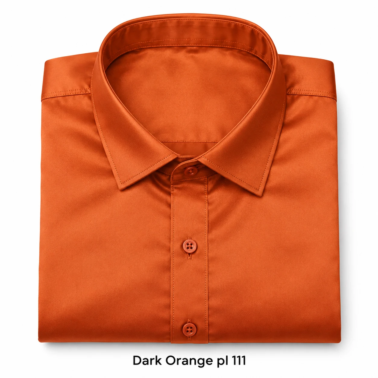 Casual plain  dark orange men's shirt- pl 111