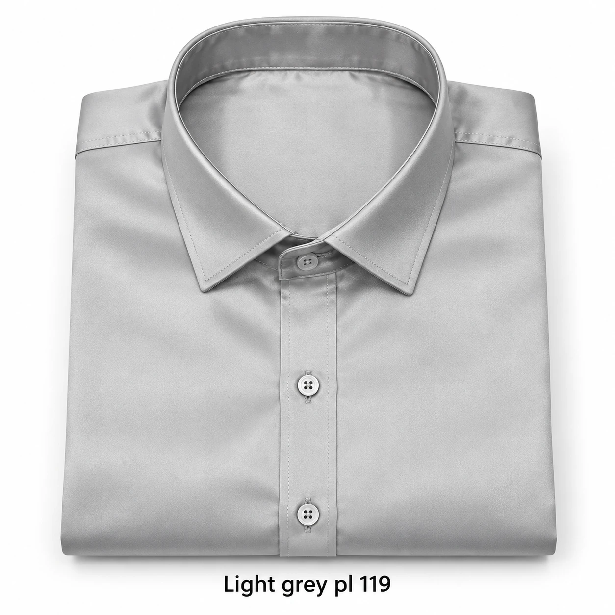 Casual plain light grey  men's shirt- pl 119