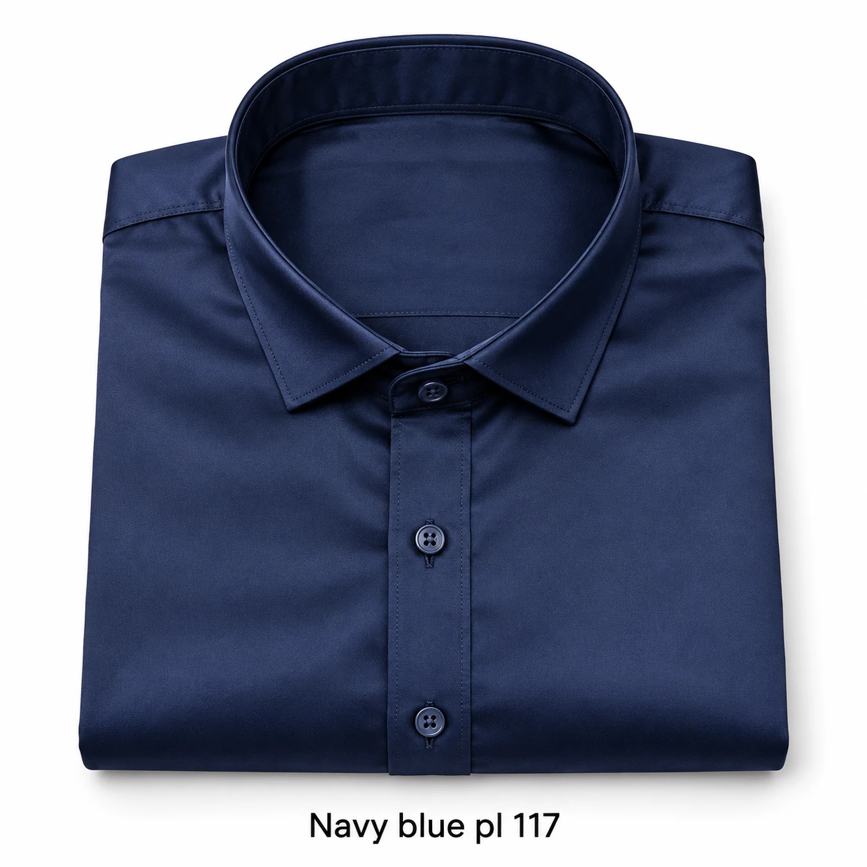 Casual plain navy blue men's shirt- pl 117