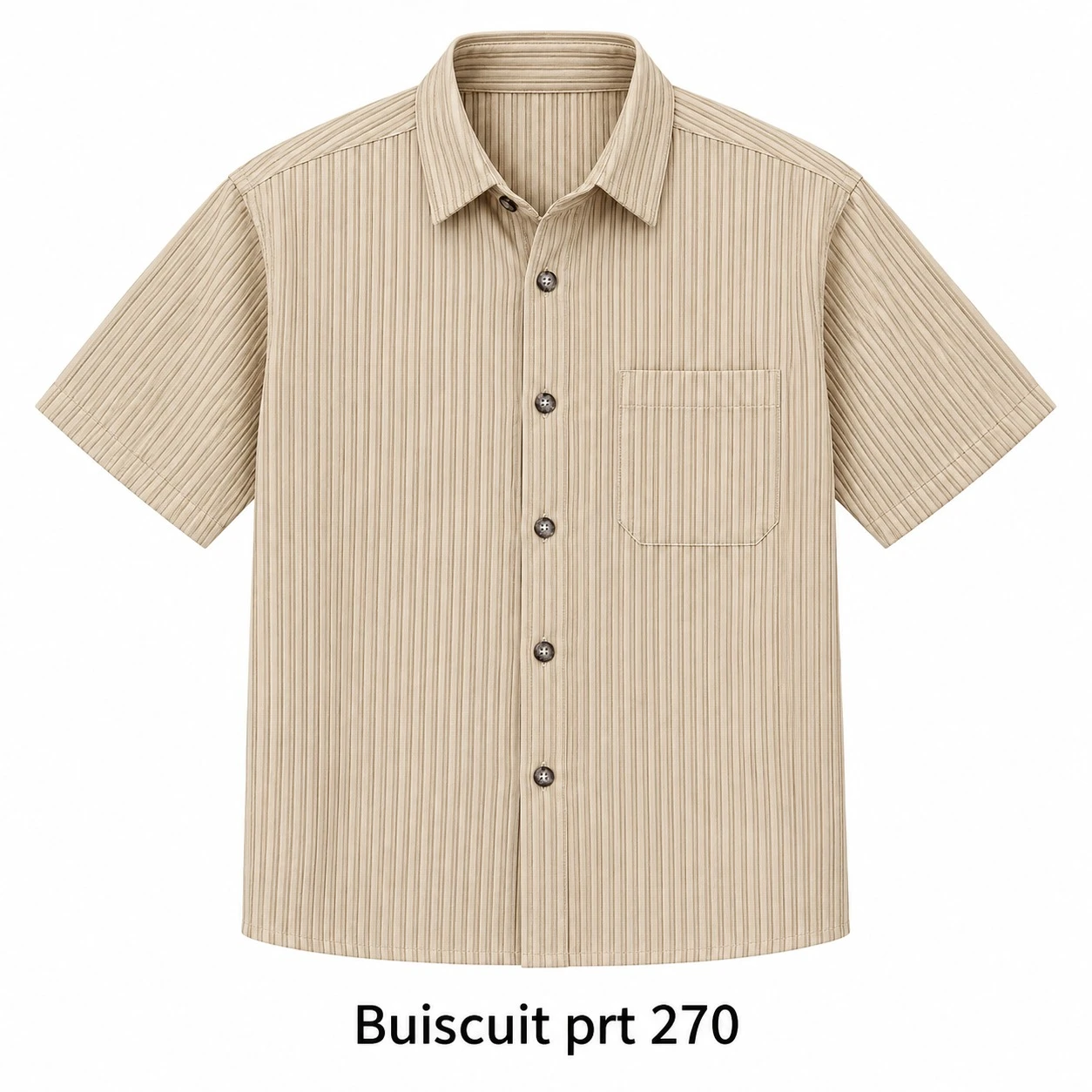 Casual printed  buiscuit colour shirt half sleeve- PRT 270