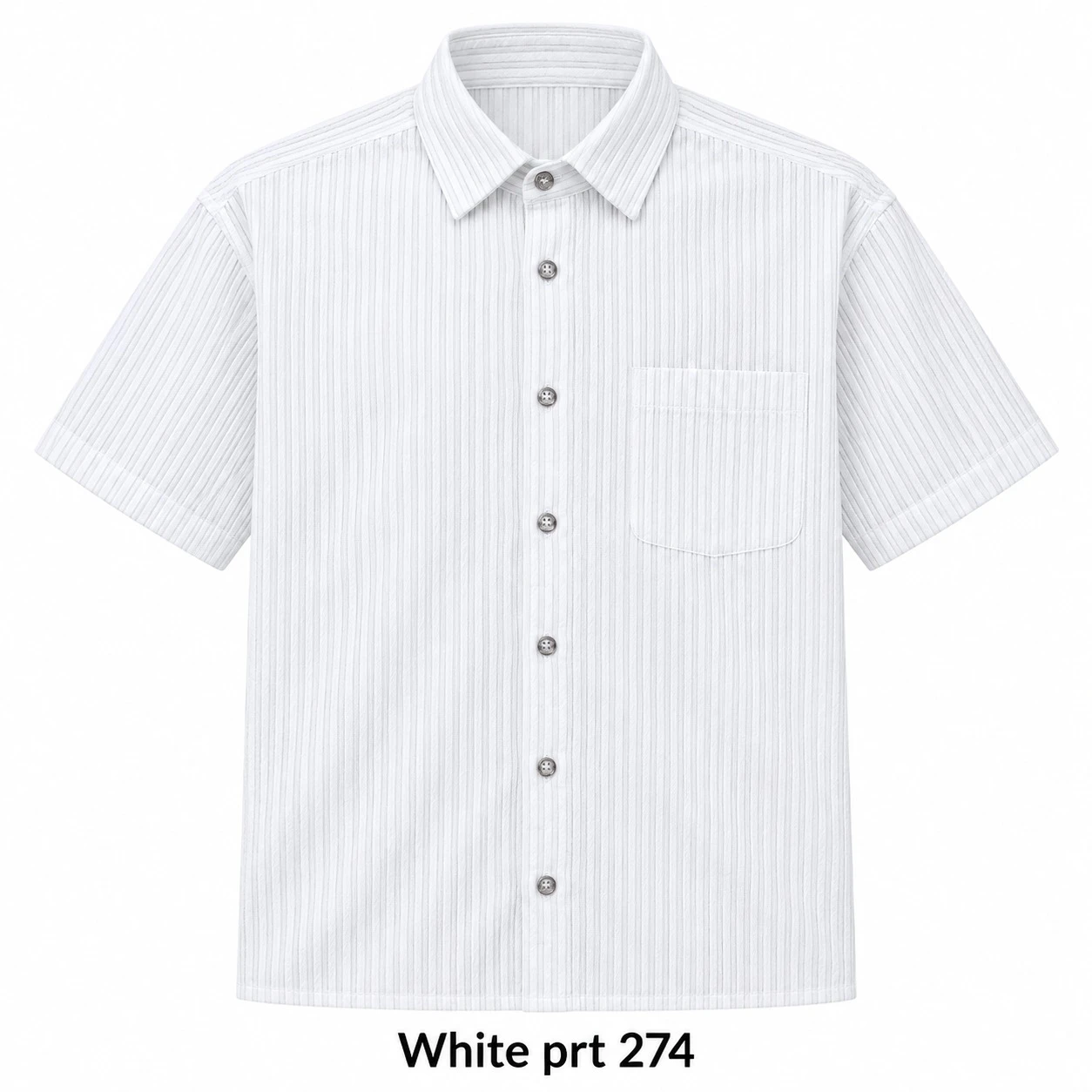 Casual printed white  shirt half sleeve- PRT 274
