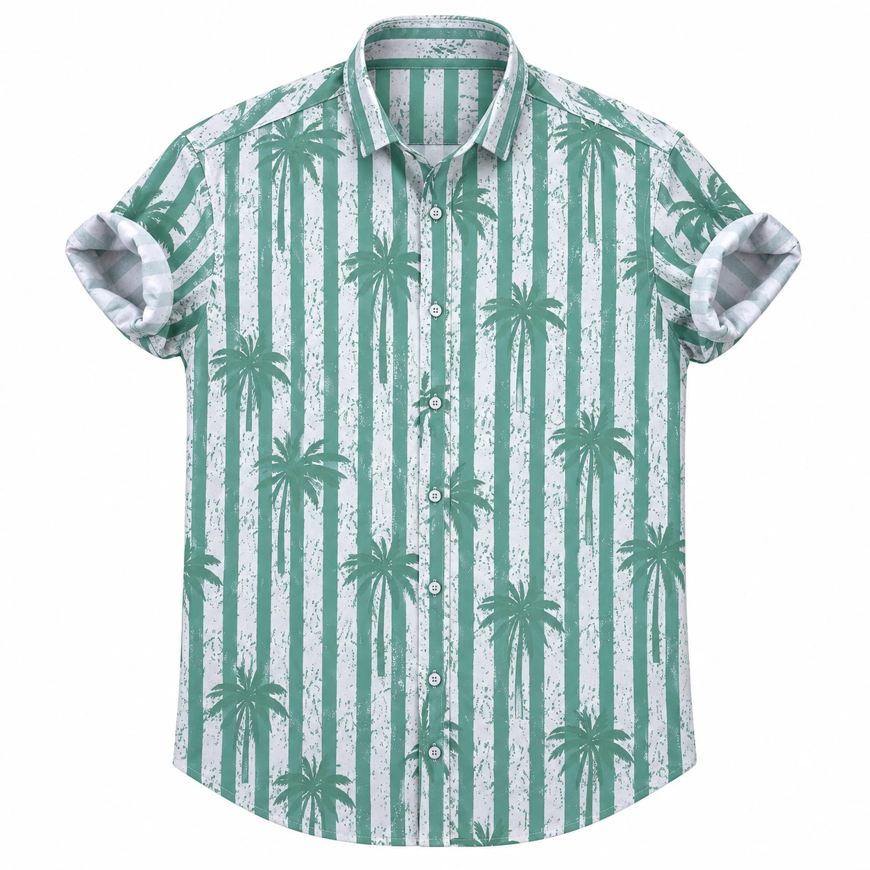 Casual printed light green  shirt full sleeve -PRT 213