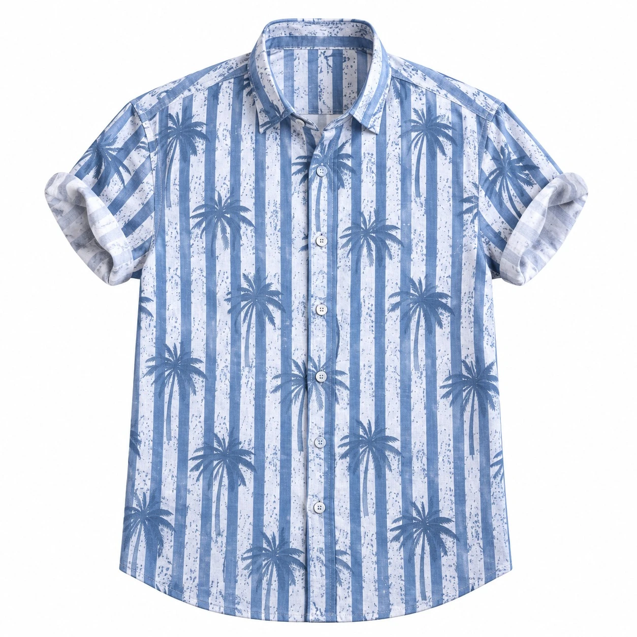 Casual printed  light sky blue shirt full sleeve -PRT 214