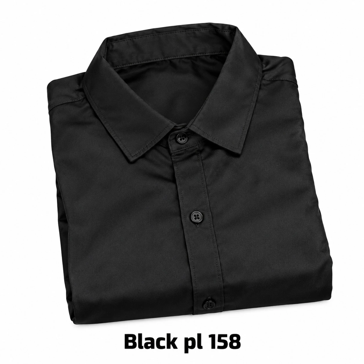 Casual  men's plain  black shirt- pl 158