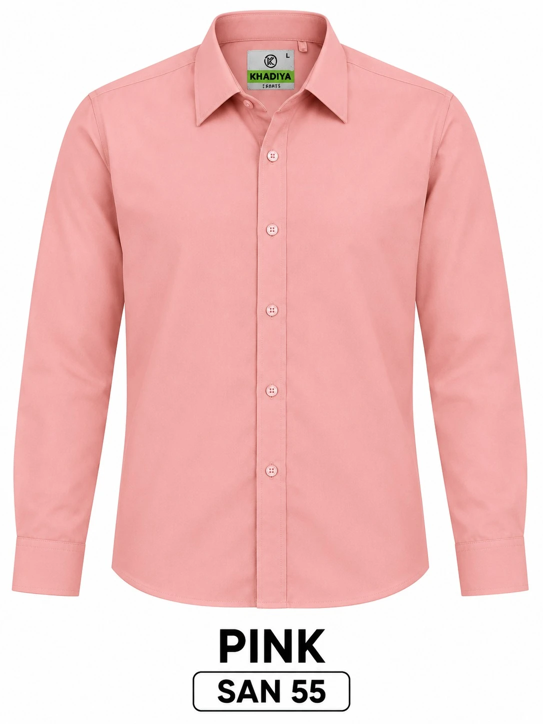 Casual plain  pink shirt- SAN 55