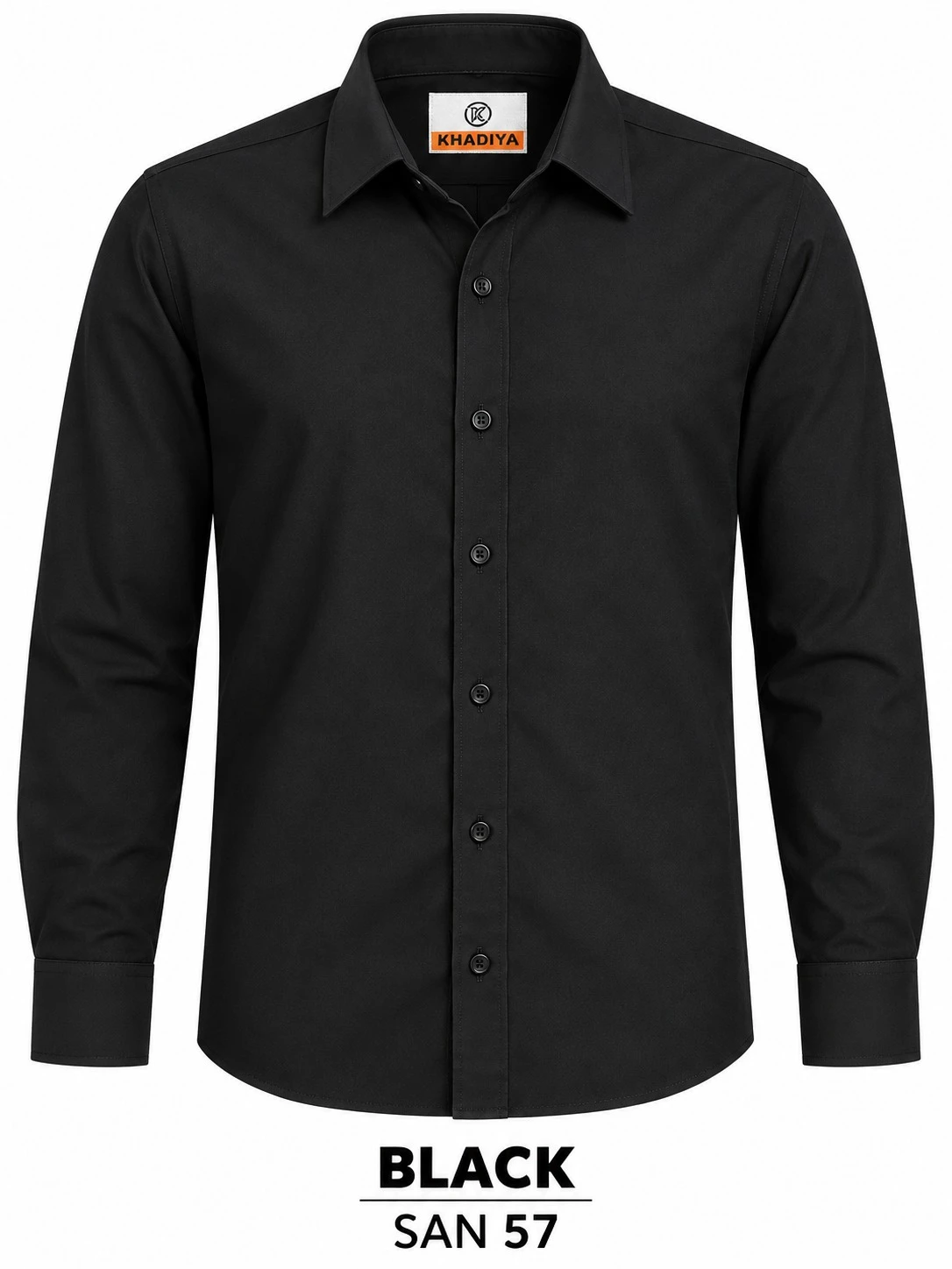 Casual plain black shirt-  SAN 57