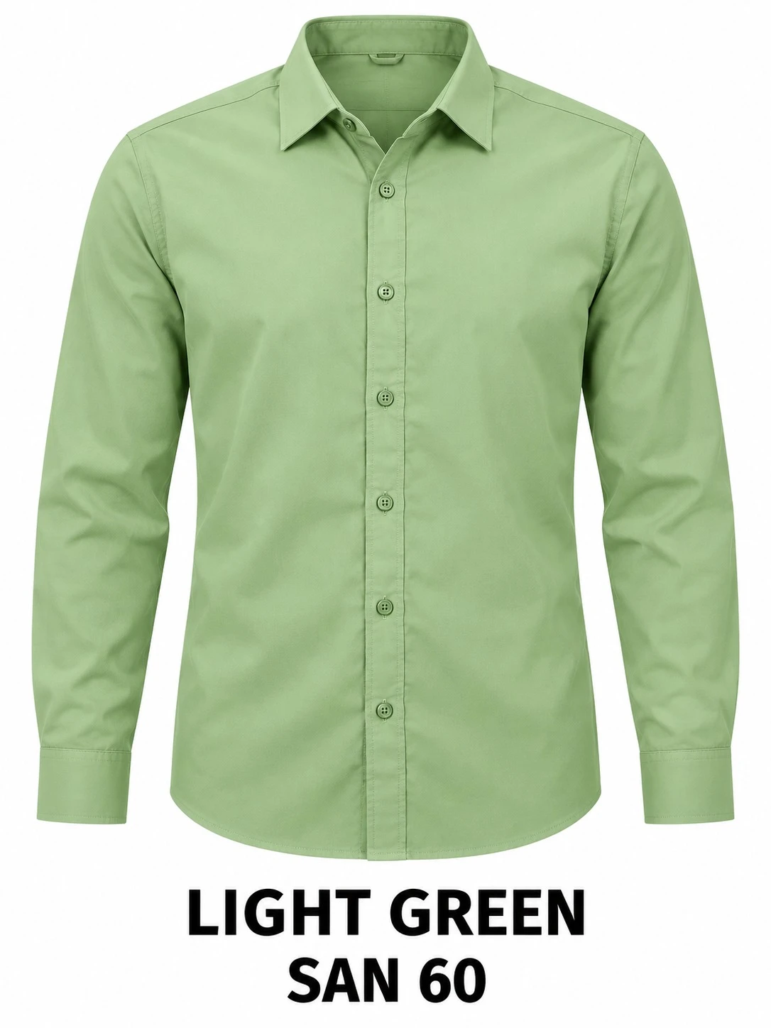 Casual plain men's  light green shirt- SAN 60