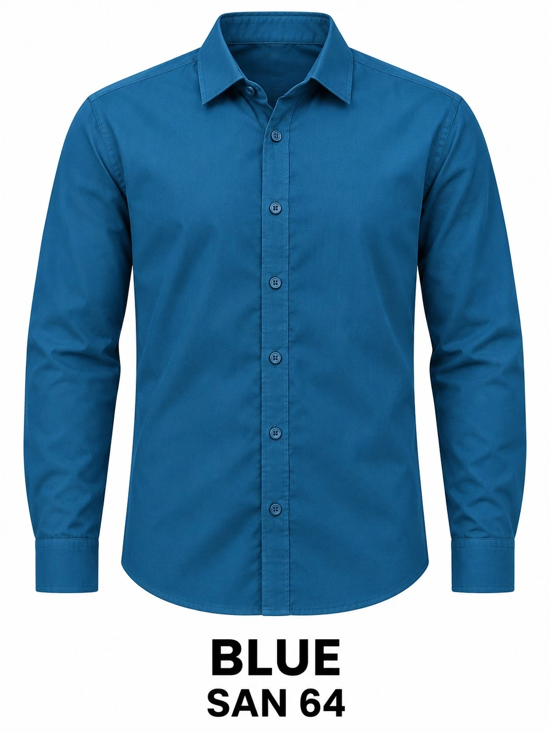 Casual plain men' s Blue  shirt- SAN 64