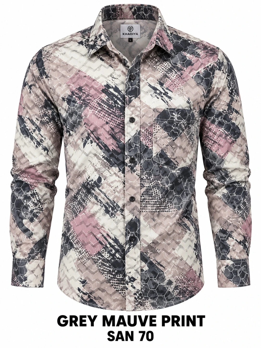 Casual grey mauve shirt -SAN 70