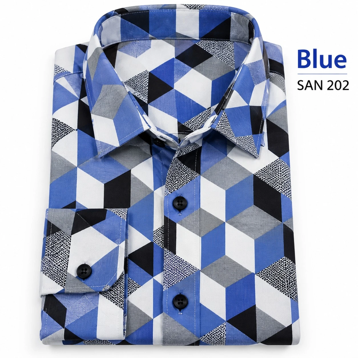 Casual checked blue shirt -SAN 202