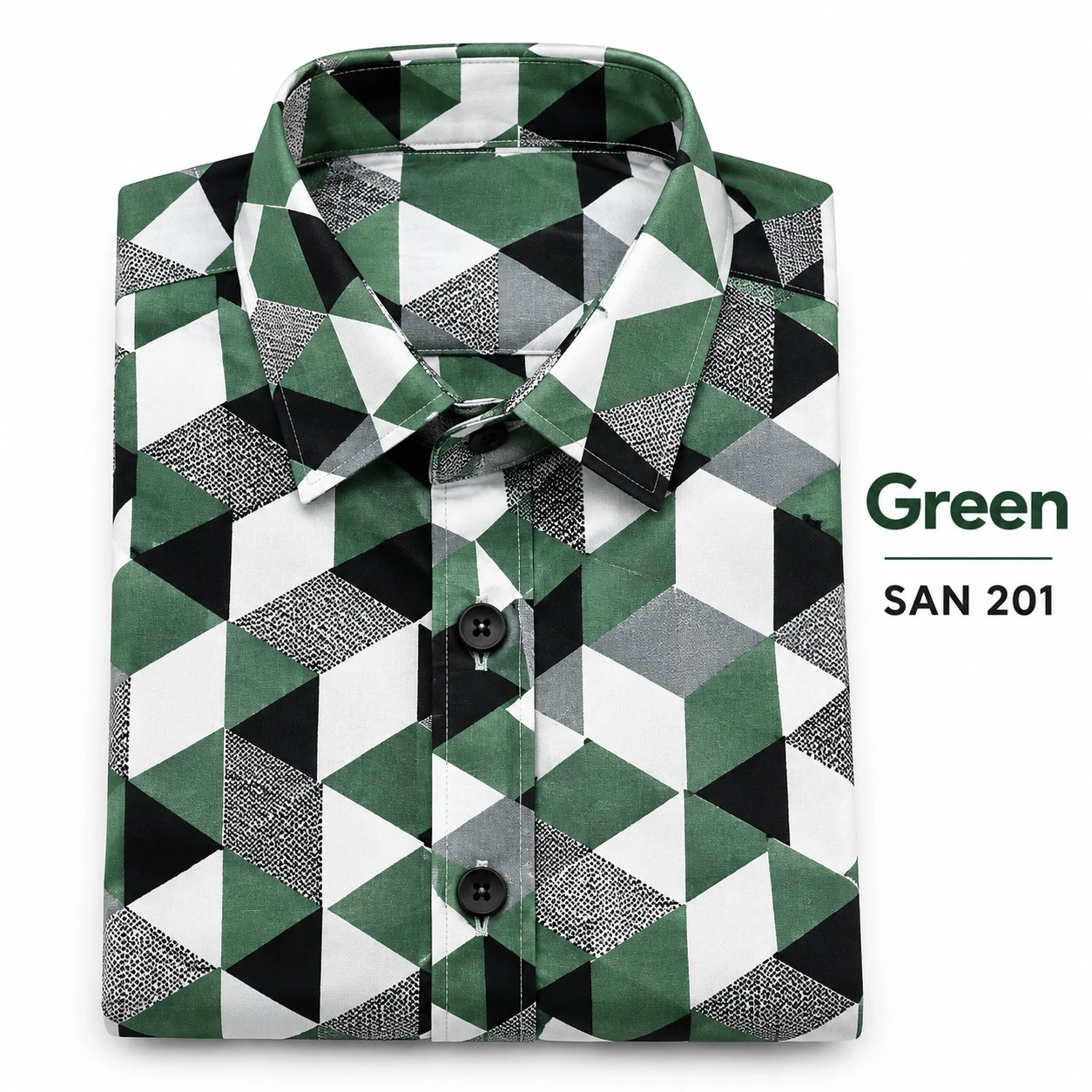 Casual checked  green shirt -SAN 201