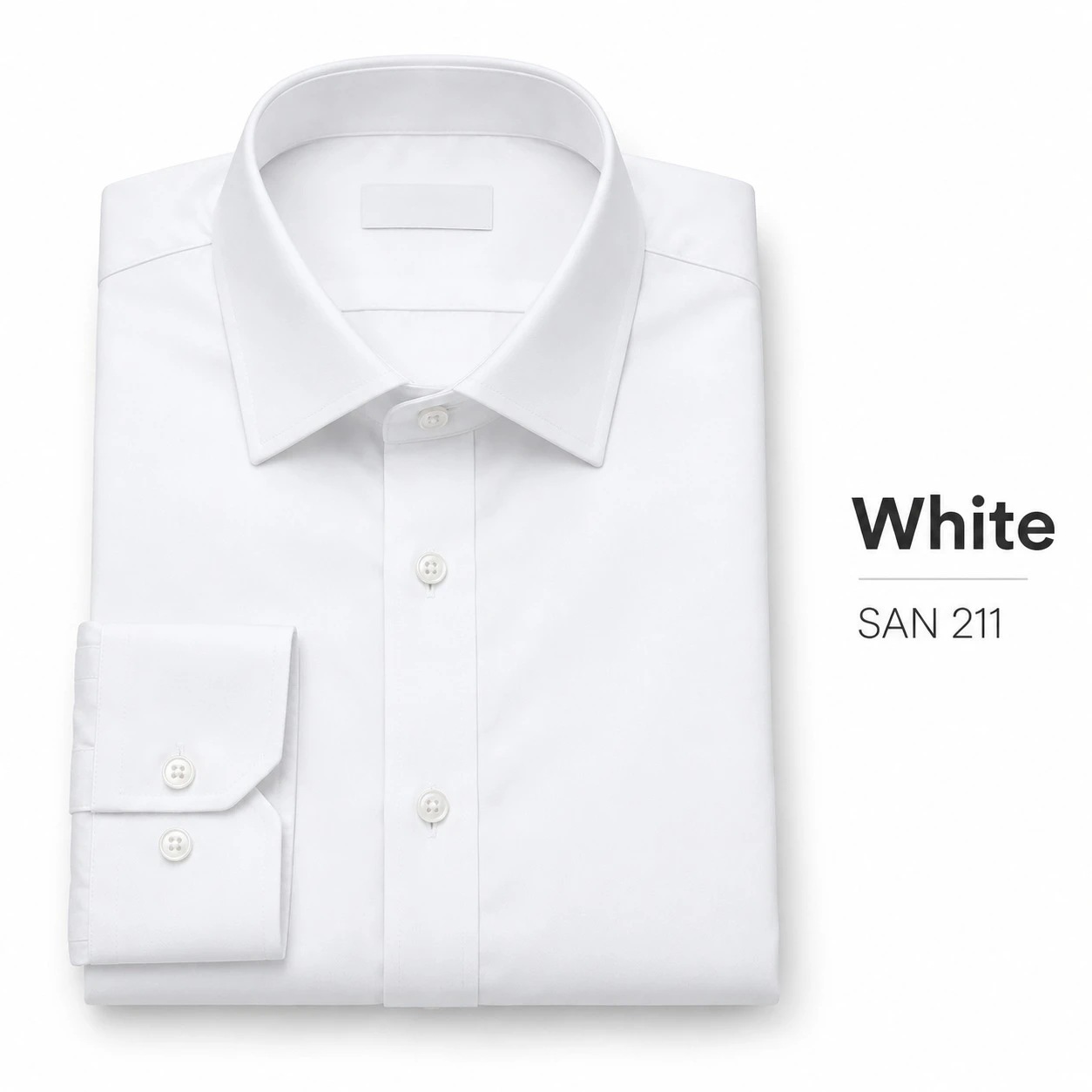 Casual plain men's white  shirt- SAN 211