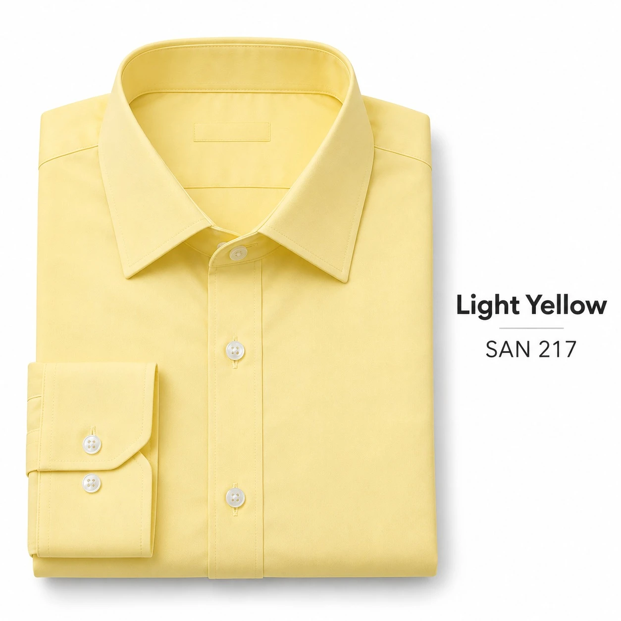 Casual plain men's Light yellow  shirt- SAN 217