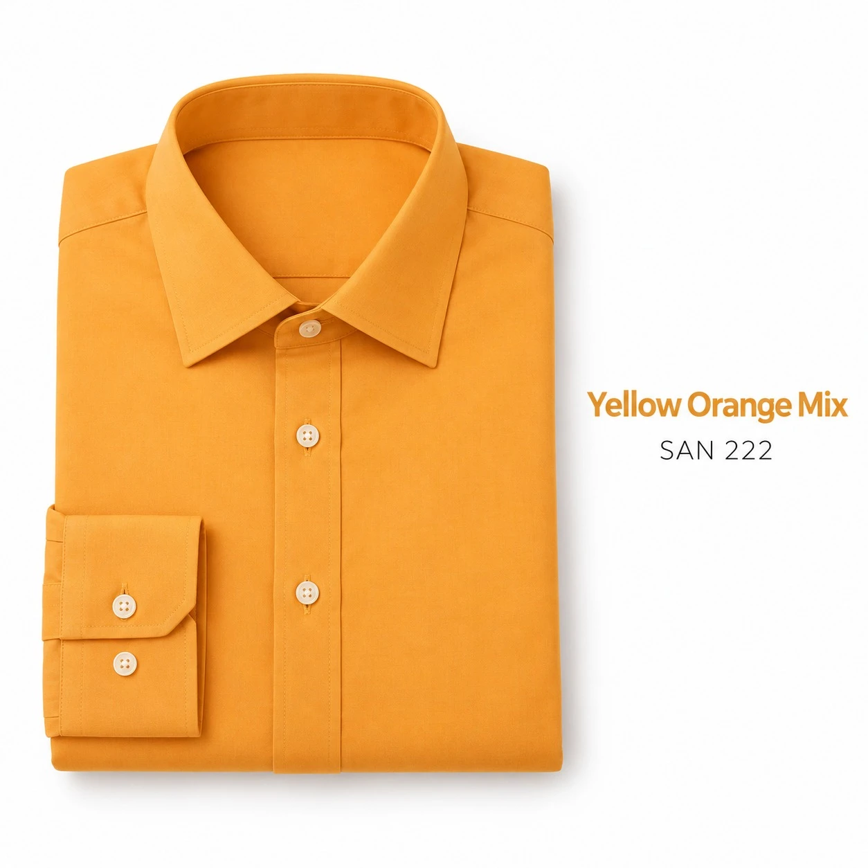 Casual plain men's Yellow orange  shirt- SAN 222