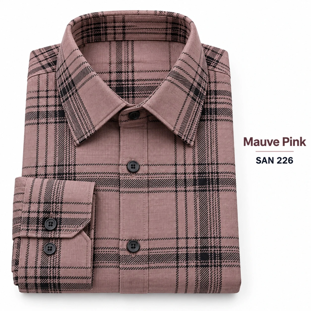 Trendy checked full sleeve mauve pink  shirt -SAN 226