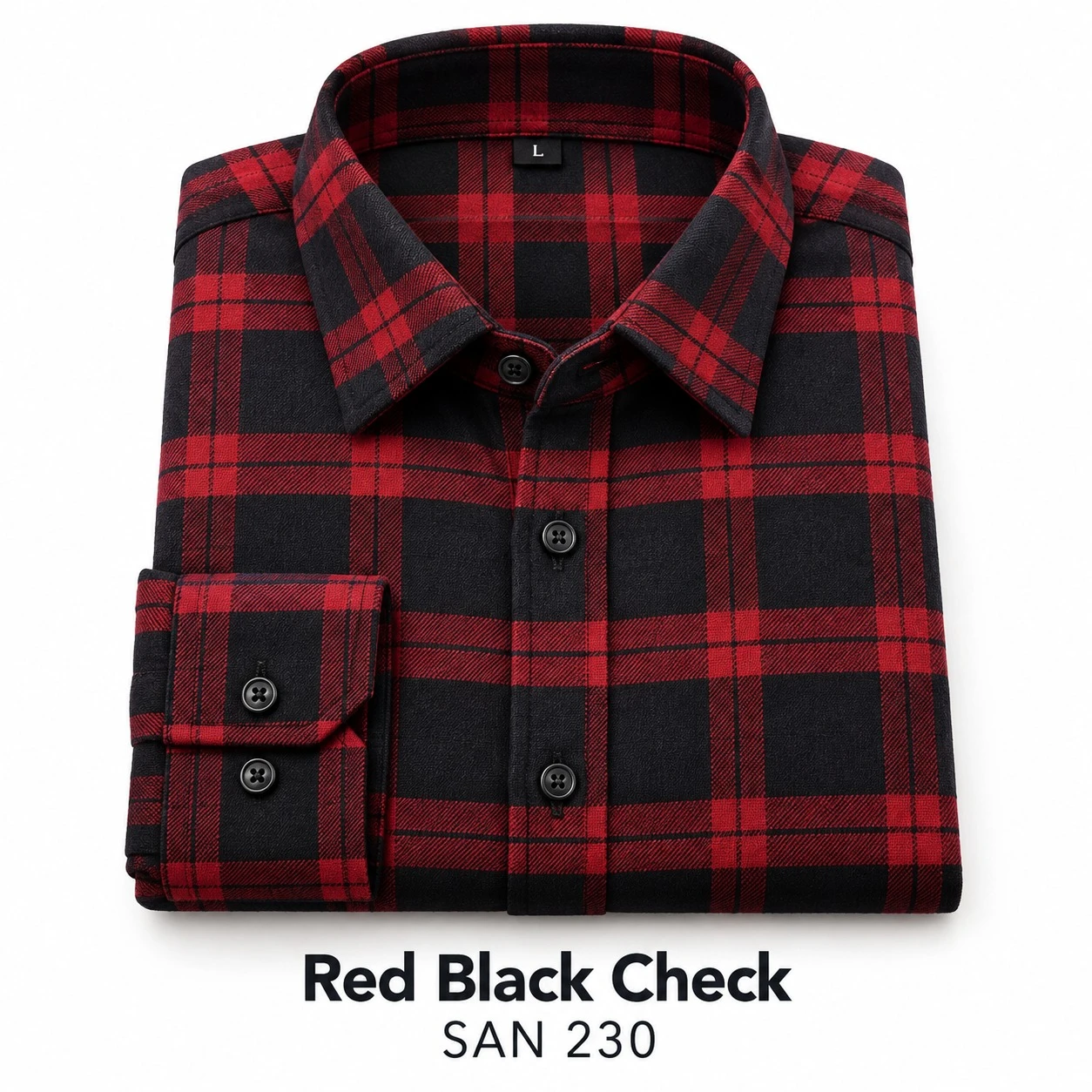 Trendy  Red black checked shirt -230