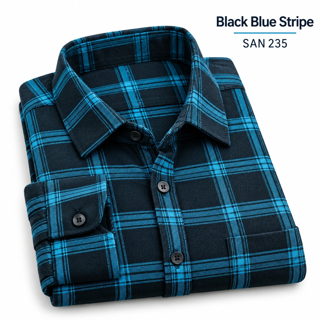 Casual checked Black blue shirt -SAN 235
