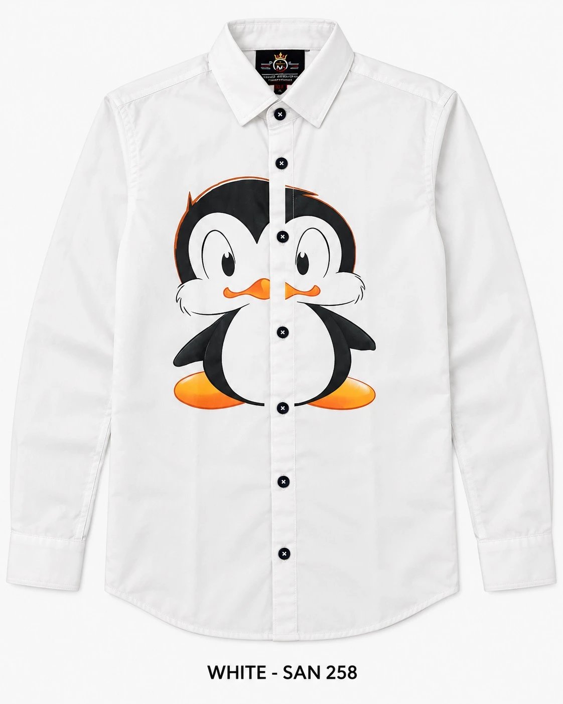 Trendy printed white shirt -SAN 258