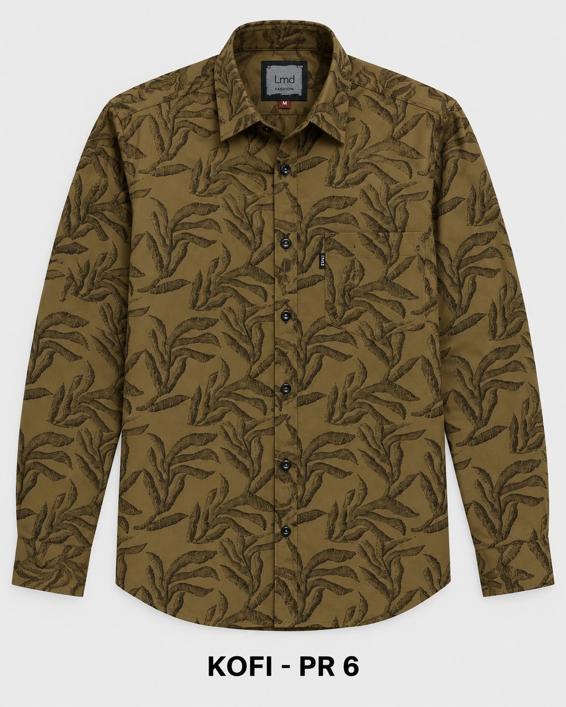 Trendy  kofi leaf printed shirt -L-PR-06