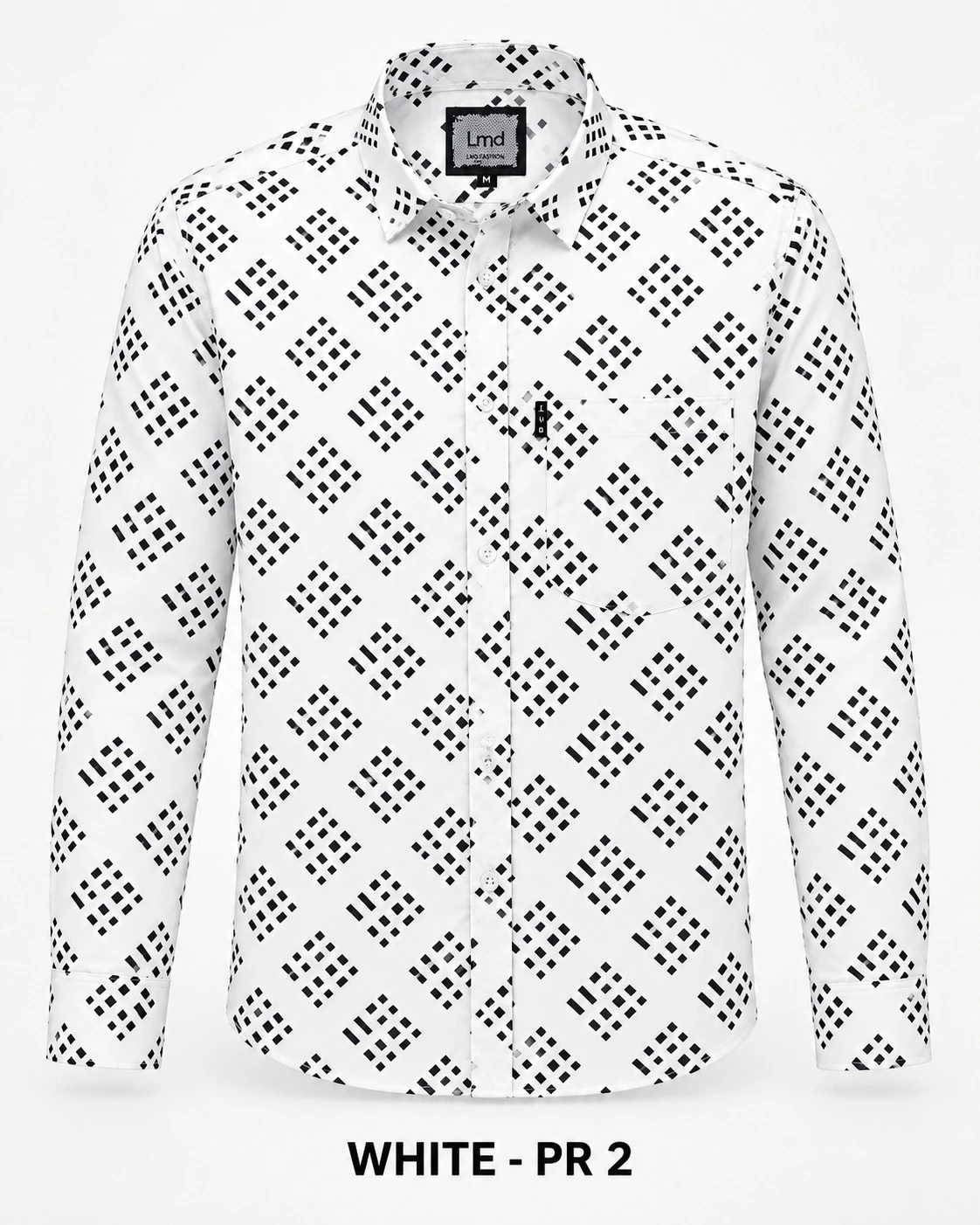 Trendy fasion white printed shirt -L-PR 02