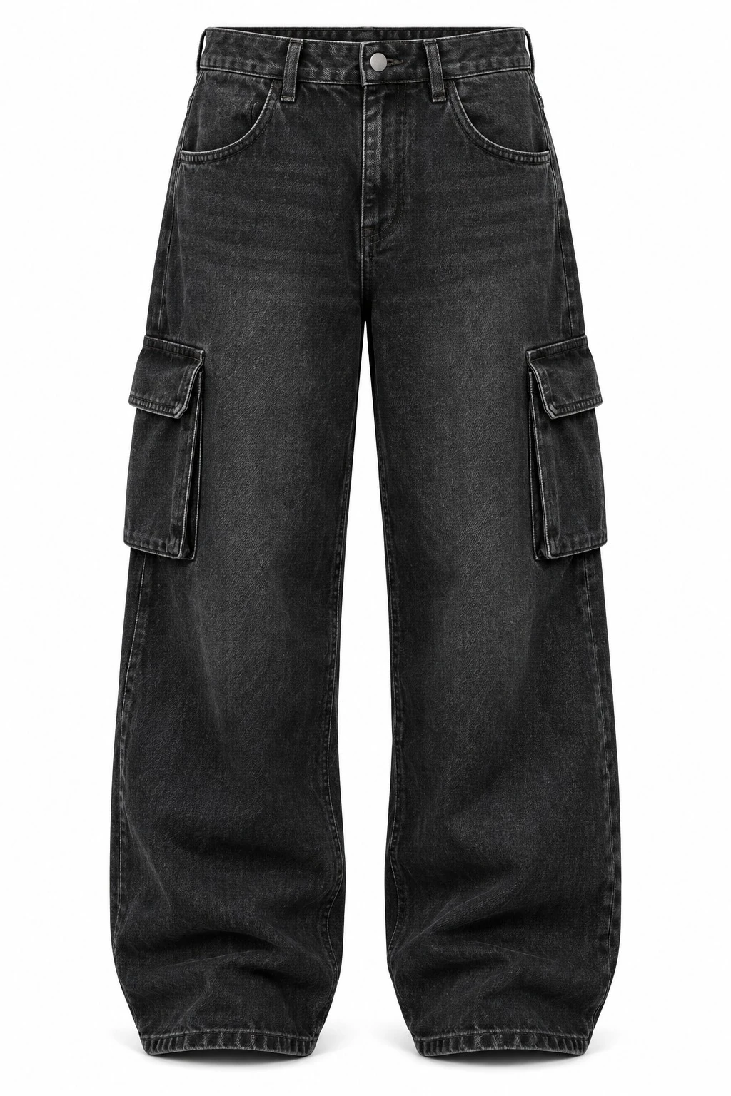 Trendy 044 cotton denim baggy stright fit six pockets- STH 05