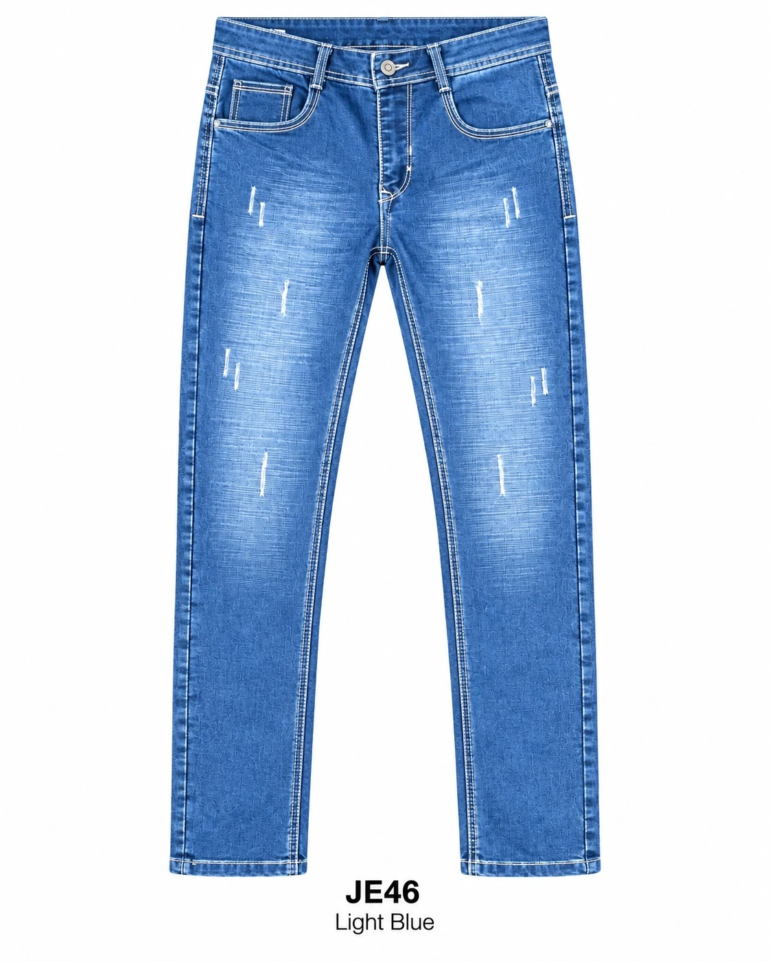 Trendy fashion light blue jeans -JE 46